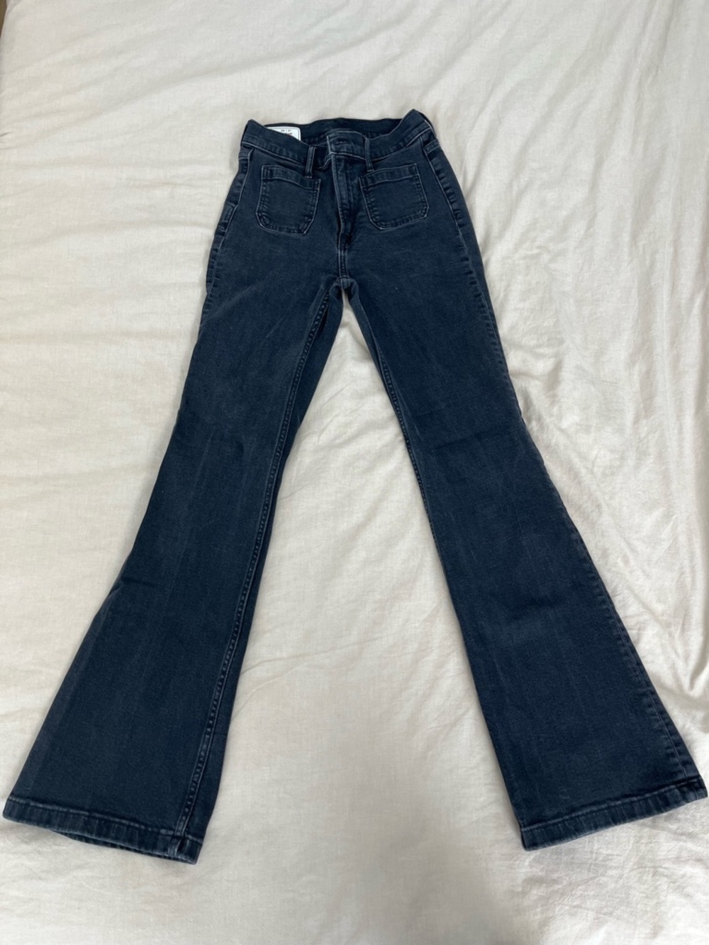 GAP Women's Black Flare Jeans - High-Rise Stretch Denim